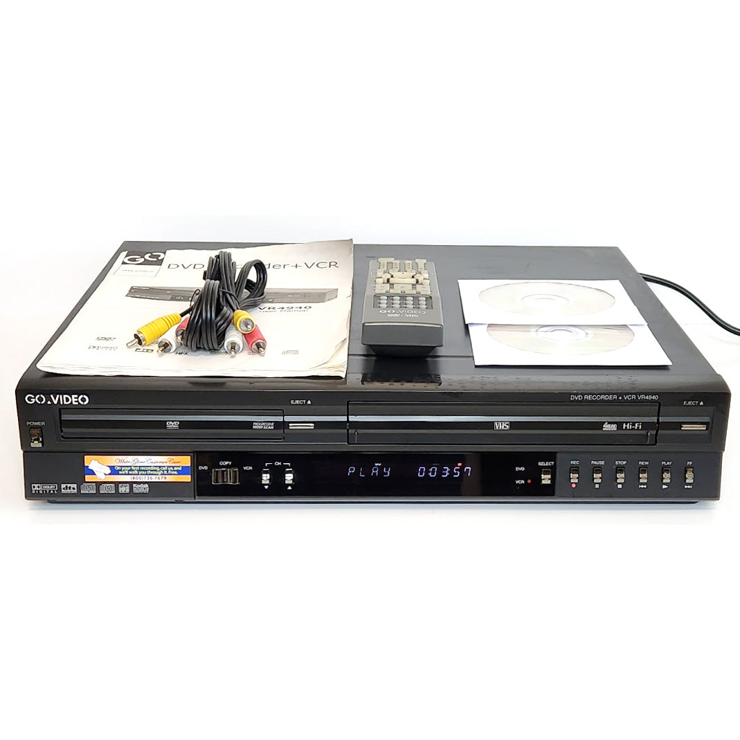 GoVideo VR4940 VCR to DVD Combo Recorder and VHS Player with 2-Way Dub