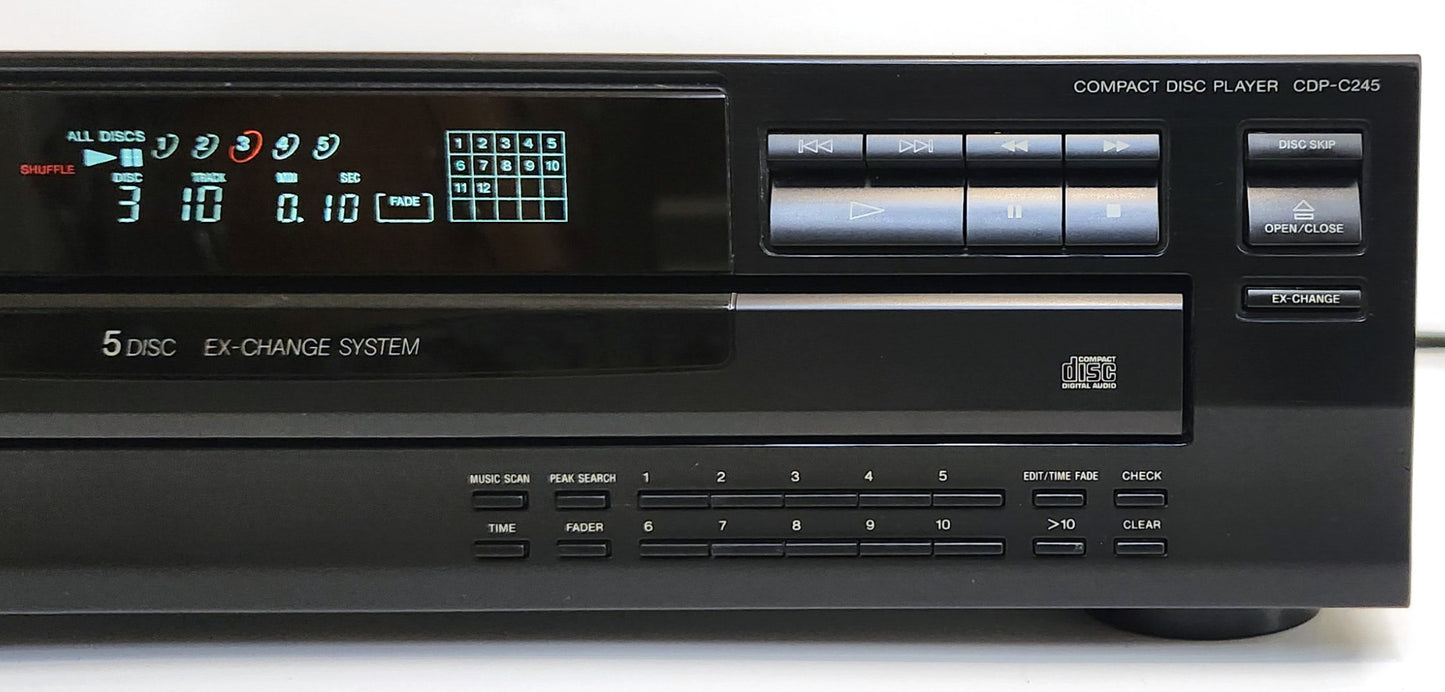 Sony CDP-C245 5-Disc Carousel CD Changer - Right