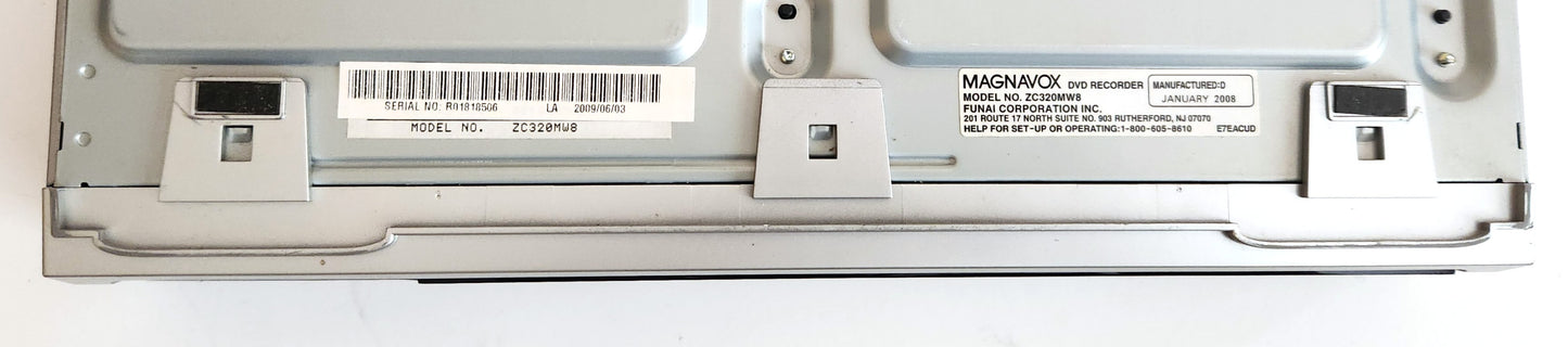 Magnavox ZC320MW8 DVD Recorder - Label