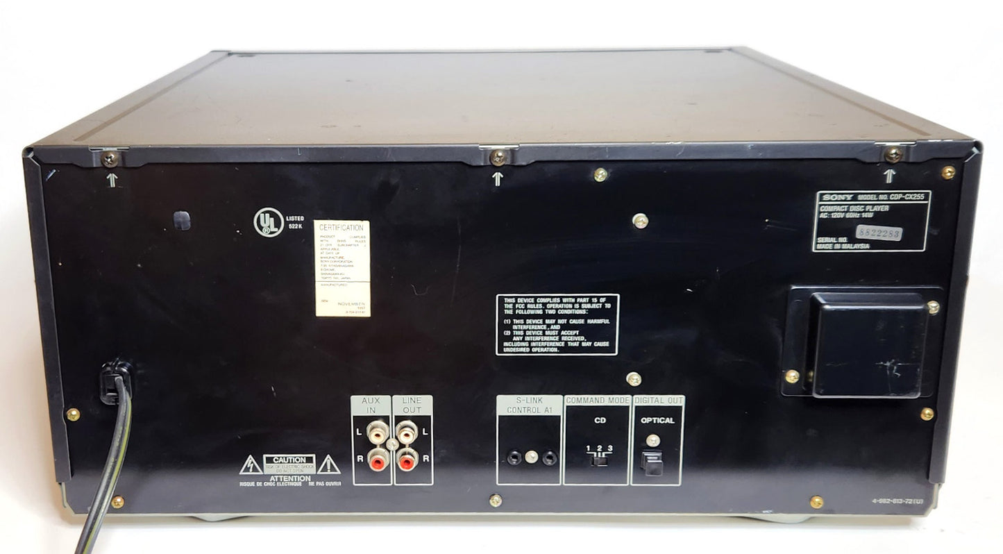 Sony CDP-CX255 MegaStorage 200 CD Changer - Rear