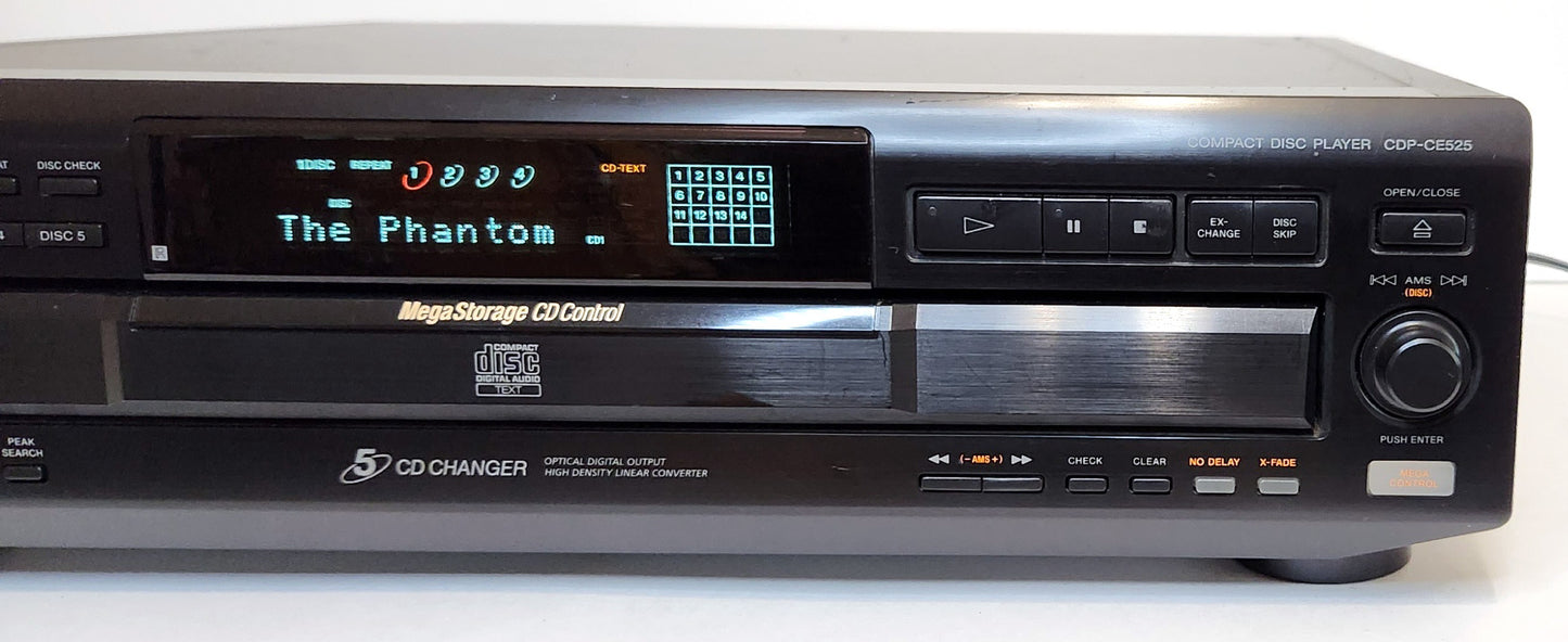 Sony CDP-CE525 5-Disc Carousel CD Changer - Right