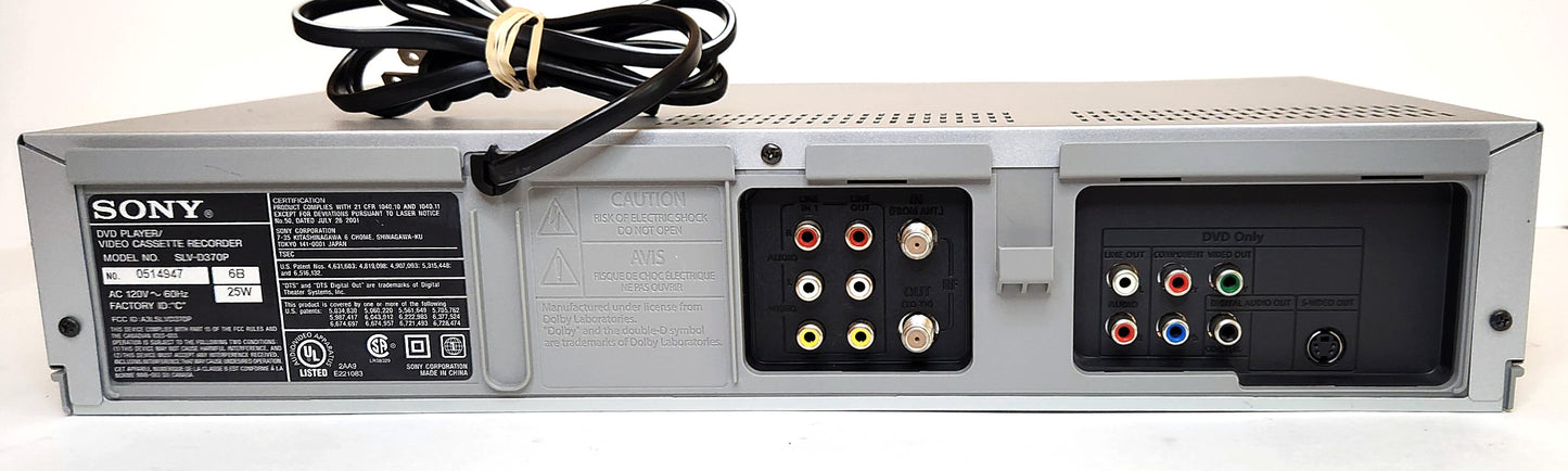 Sony SLV-D370P VCR/DVD Player Combo - Rear