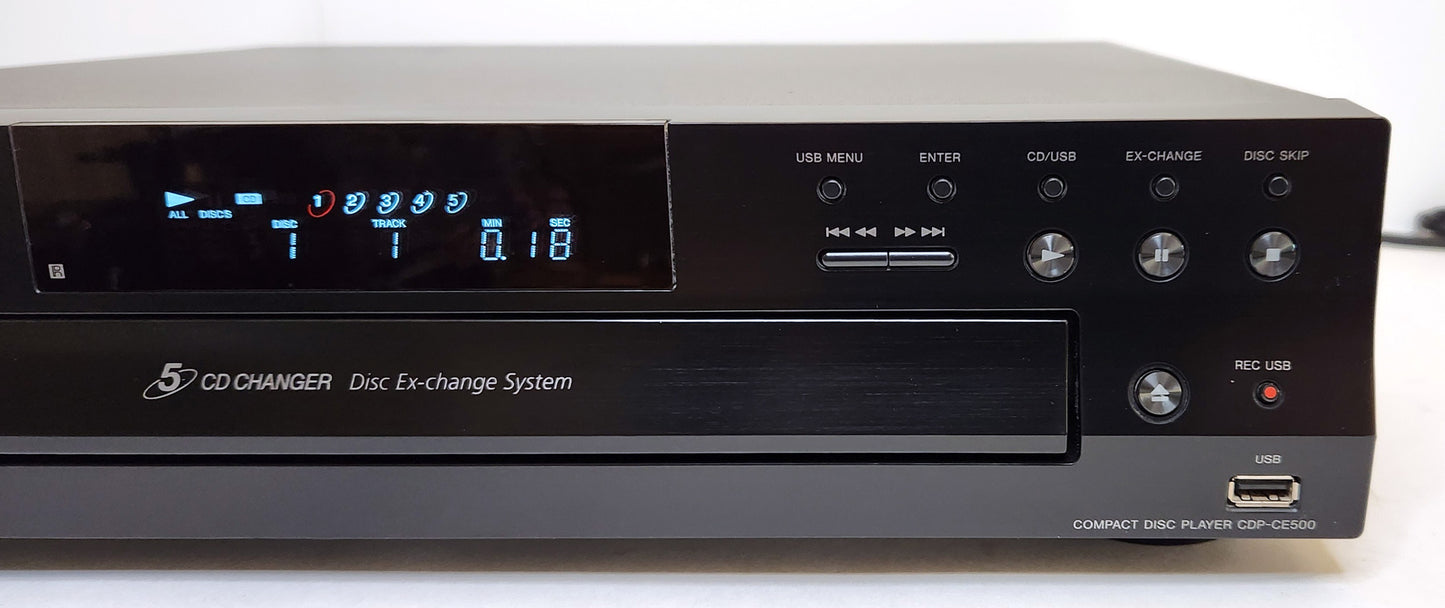 Sony CDP-CE500 5-Disc Carousel CD Changer - Right