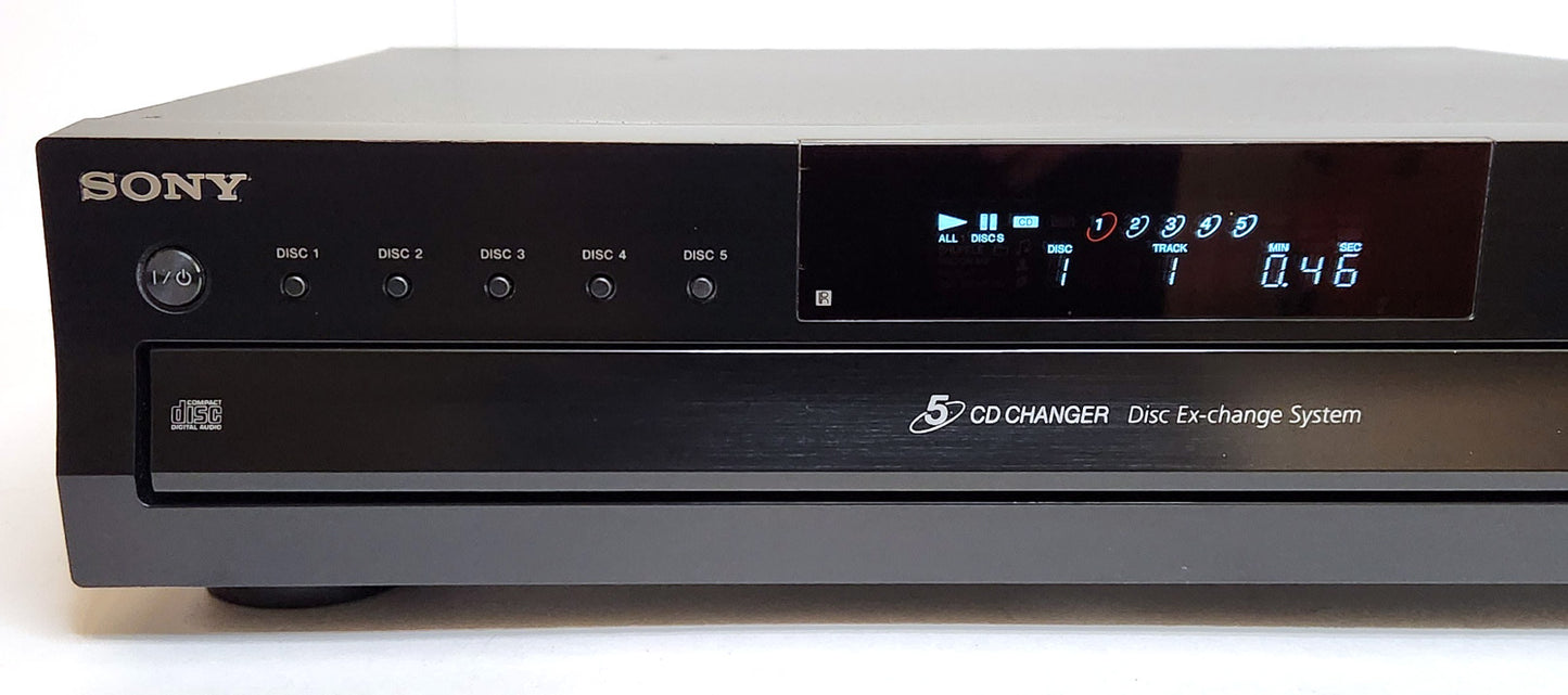 Sony CDP-CE500 5-Disc Carousel CD Changer - Left