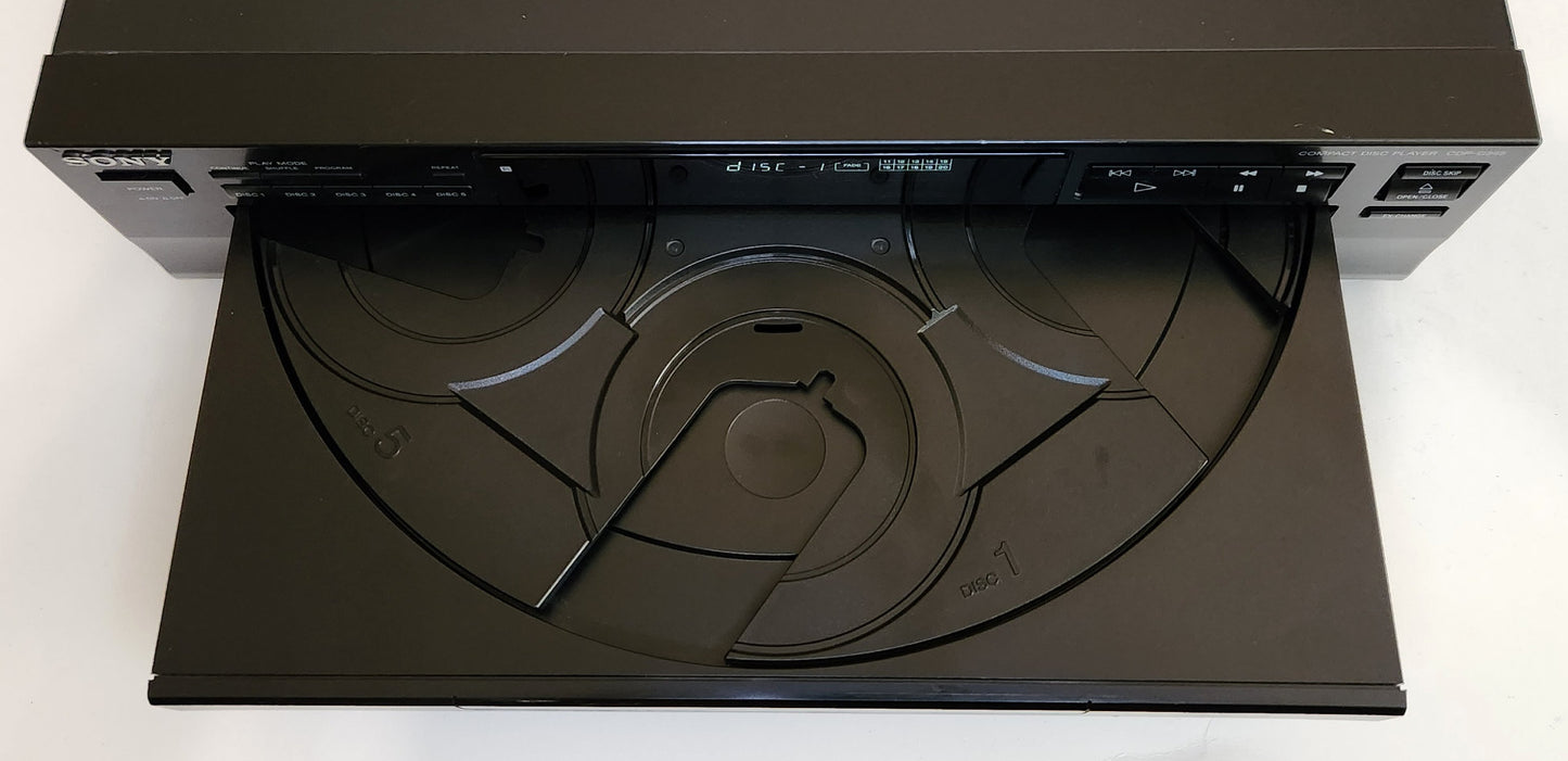 Sony CDP-C345 5-Disc Carousel CD Changer - Carousel Drawer Open