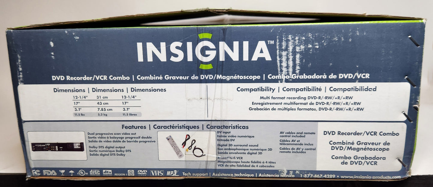 Insignia NS-DRVCR VCR/DVD Recorder Combo