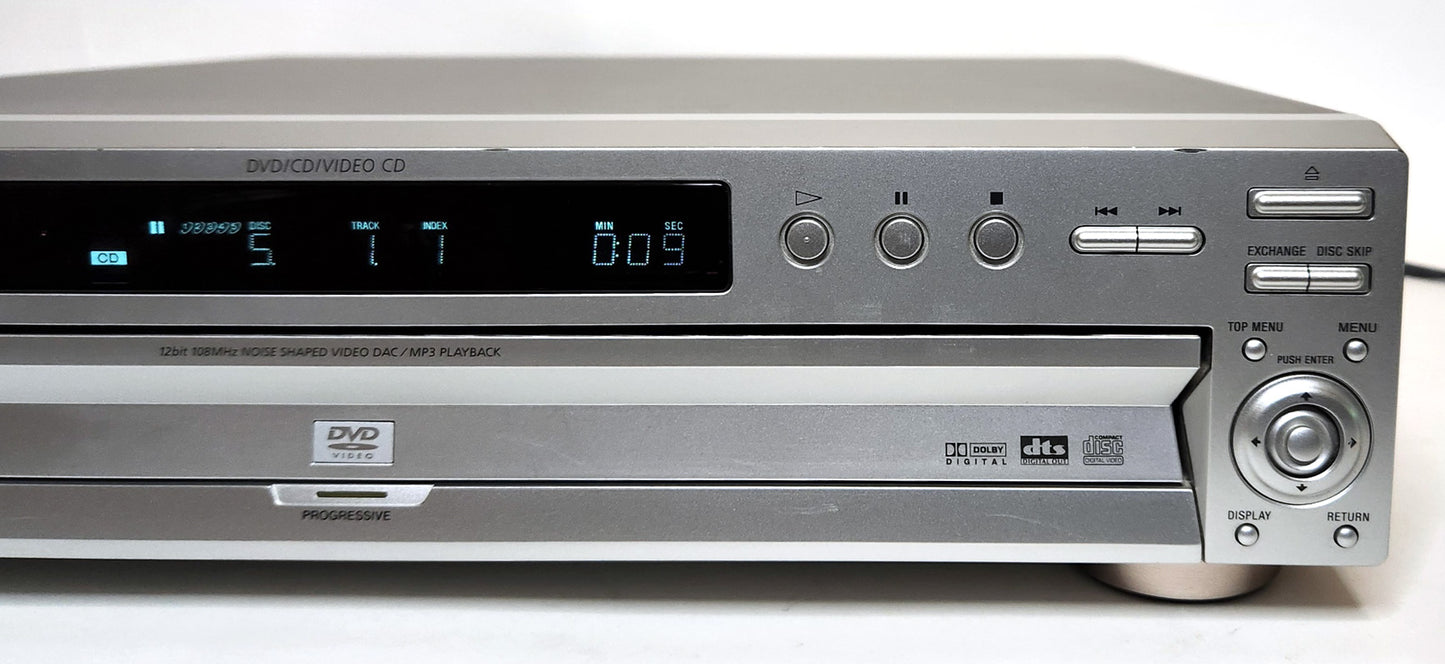 Sony DVP-NC655P/S DVD/CD Player, 5 Disc Carousel Changer - Right