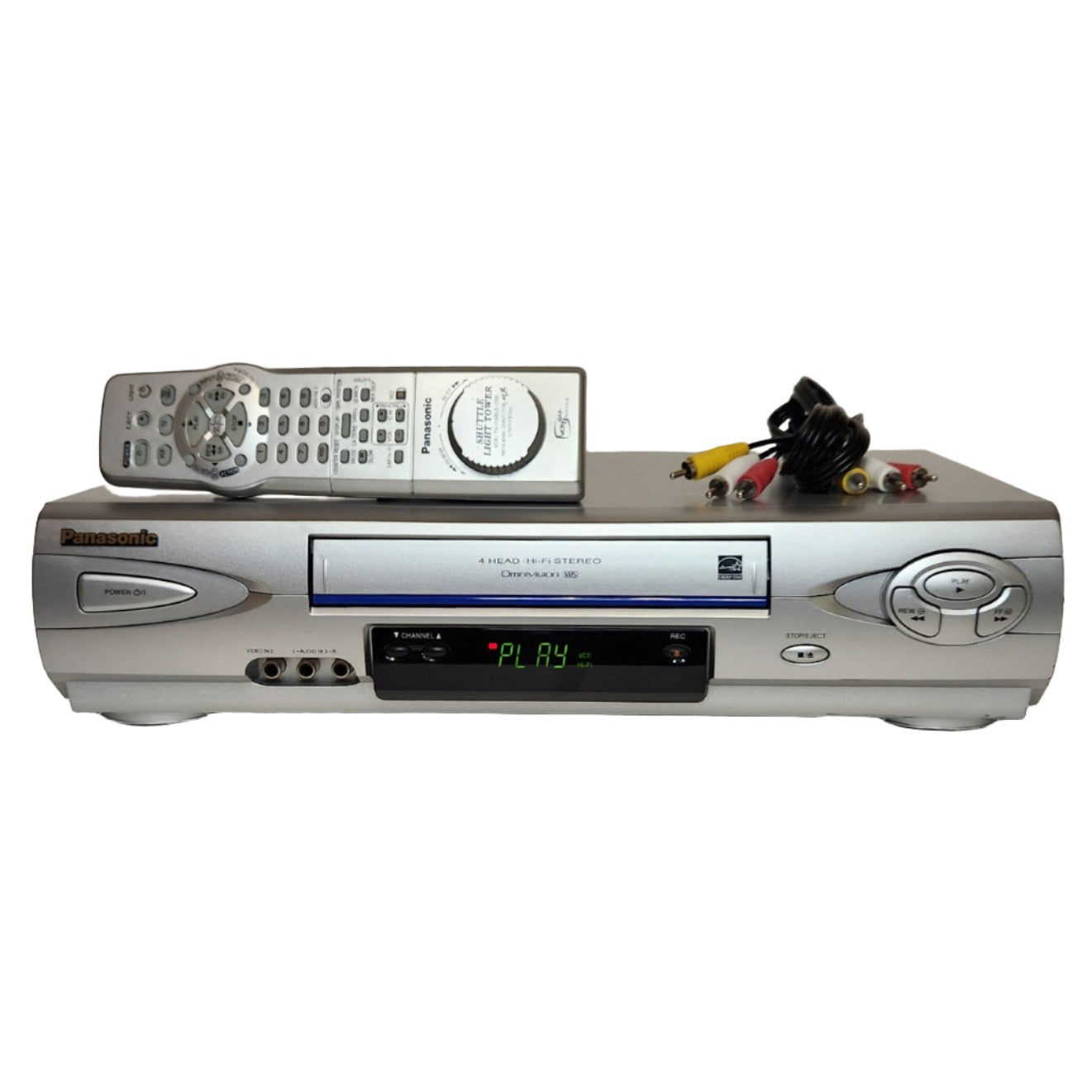 Panasonic VCR 4-Head Hi-Fi Stereo Omnivision PV-V464S 2024 VHS Player Remote & Tape.