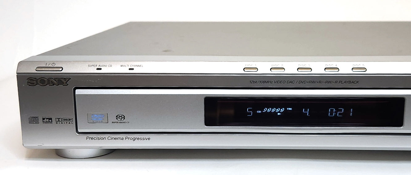 Sony DVP-NC80V/S DVD/CD Player, 5 Disc Carousel Changer - Left
