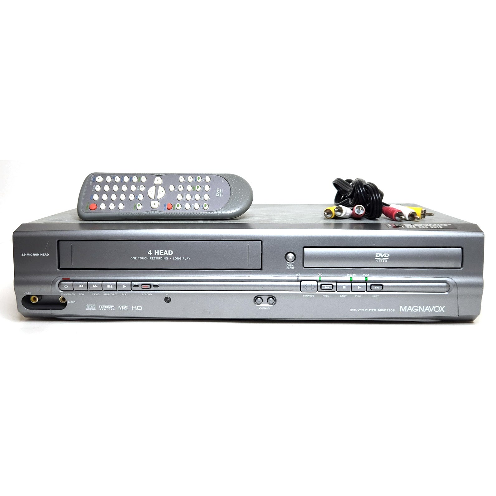 *TESTED* Magnavox cheapest MWD2205 DVD/VCR Combo Player Recorder 4 Head VHS