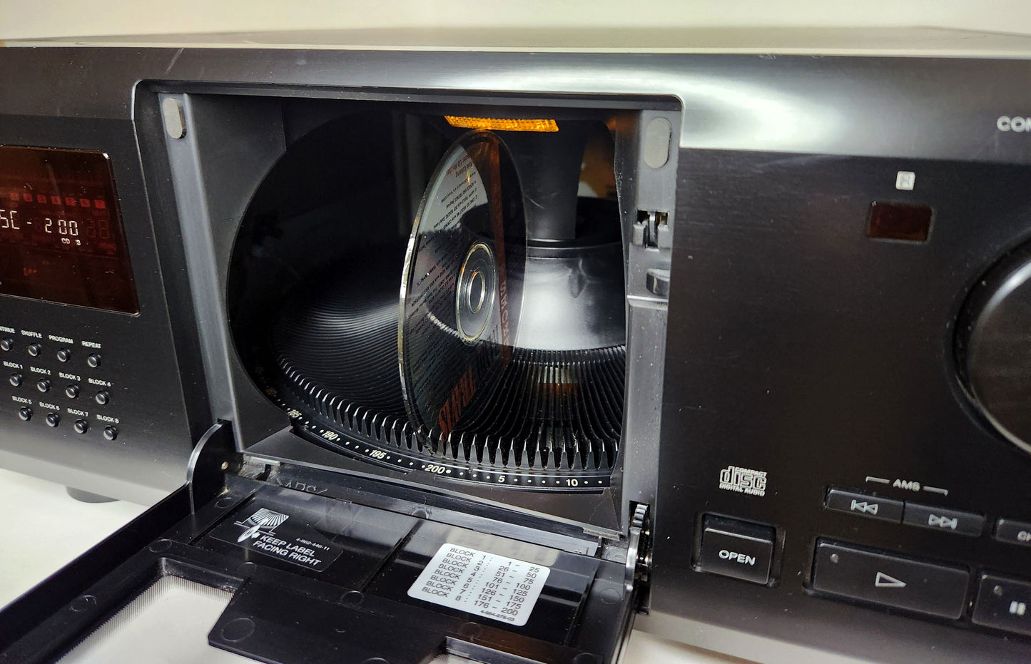 Sony CDP-CX205 MegaStorage 200 CD Changer - Loading Door Open