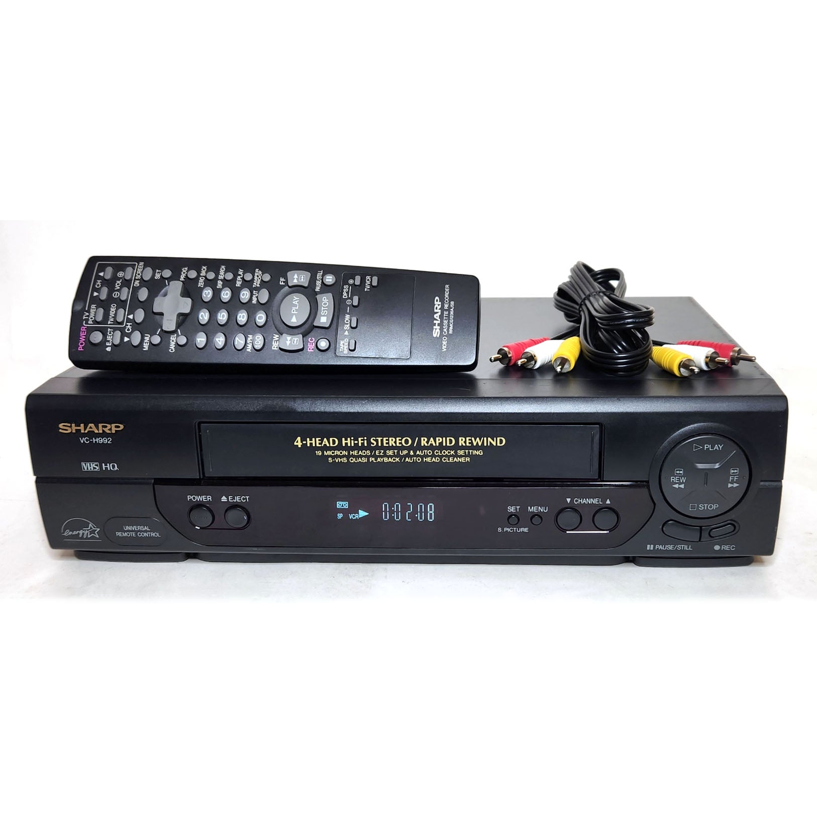 Good Sharp 4-Head HIFI Stereo VCR VHS Player Recorder w/ Remote & 3 Disney Movies