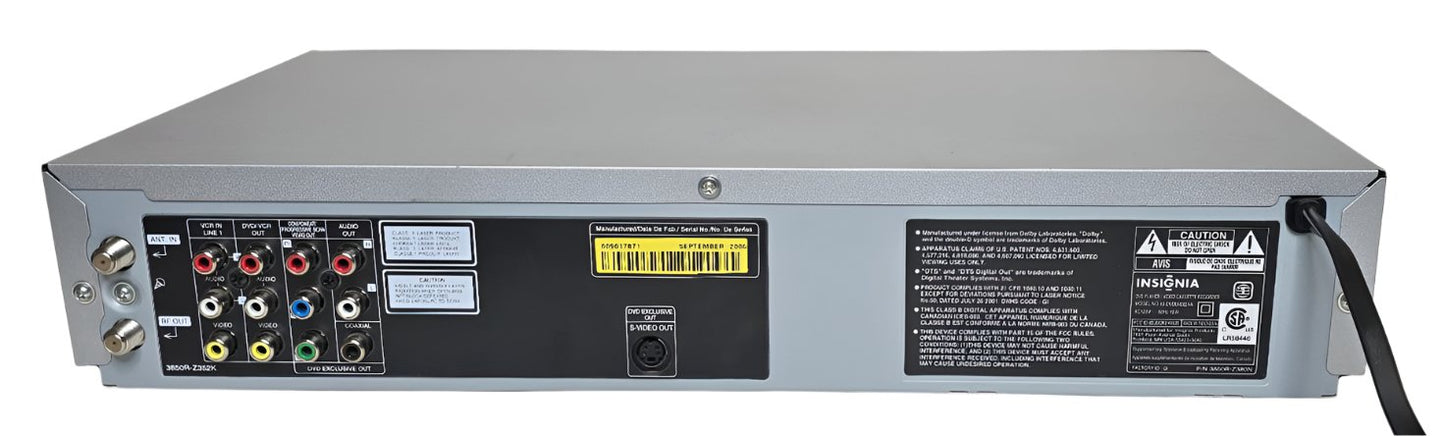Insignia IS-DVD040924A VCR/DVD Player Combo - Rear