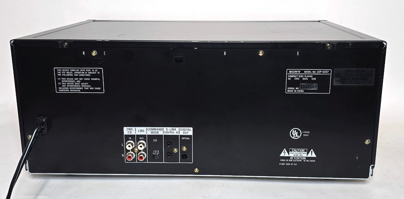 Sony CDP-CX57 MegaStorage 50+1 CD Changer - Rear