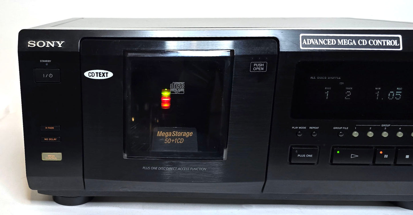 Sony CDP-CX57 MegaStorage 50+1 CD Changer - Left