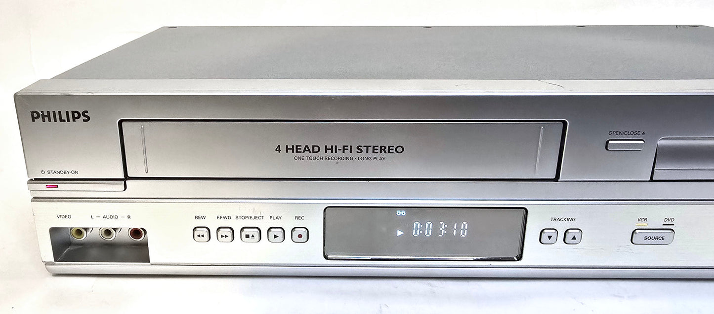Philips DVP3345V VCR/DVD Player Combo - Left