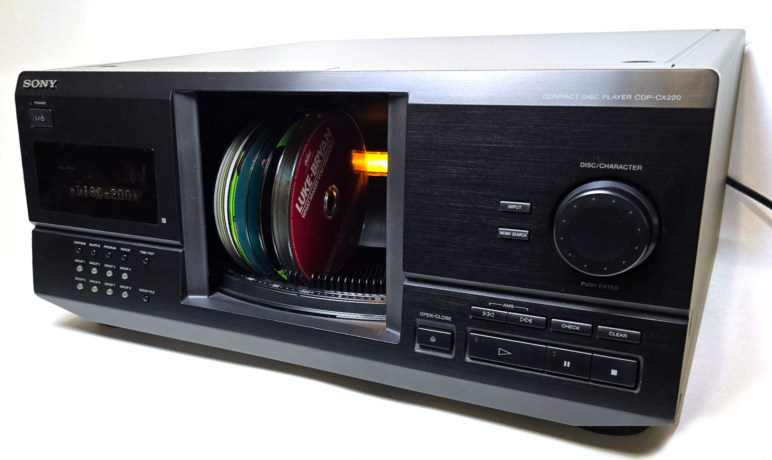 Sony CDP-CX220 MegaStorage 200 CD Changer - Front Open