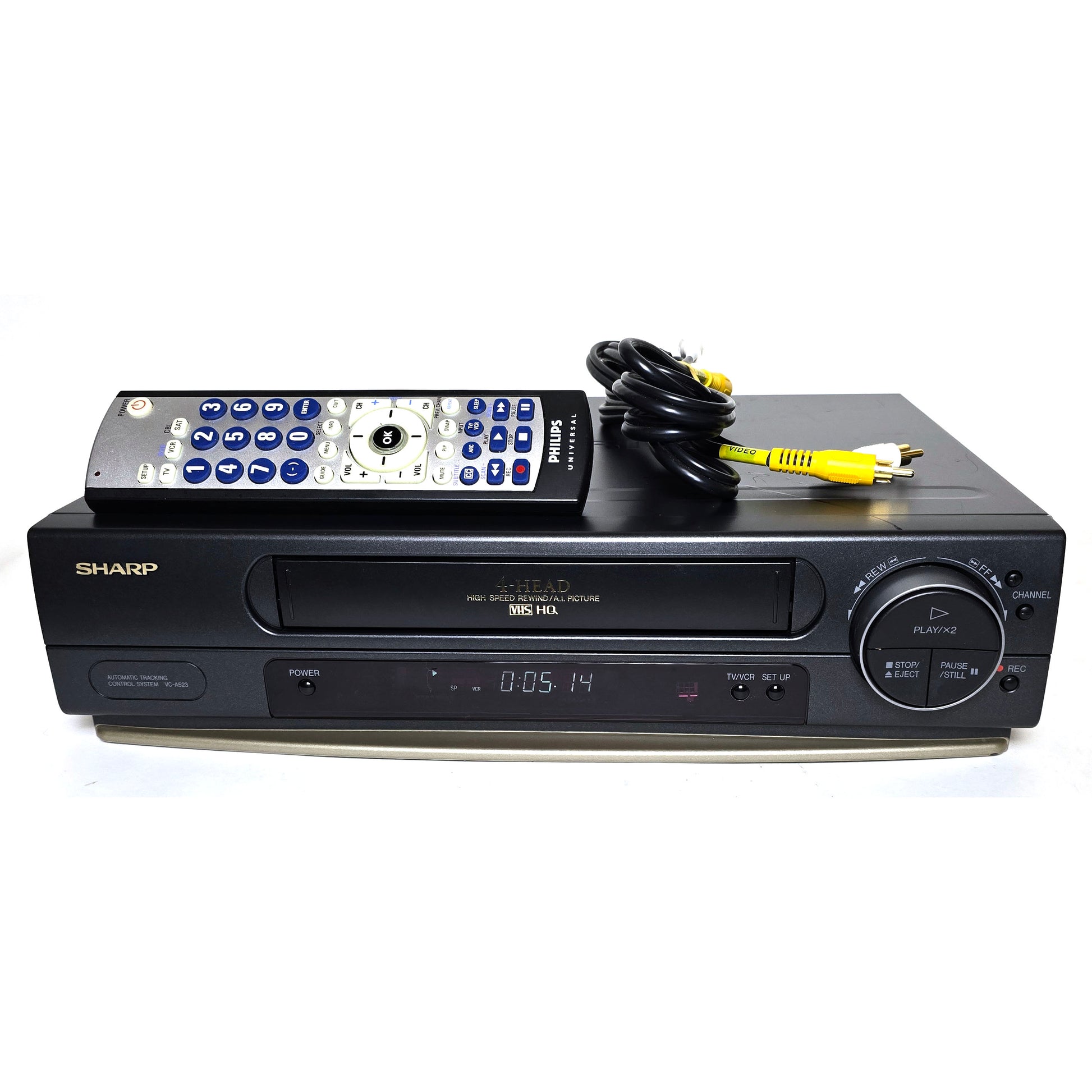 Sharp VC-A523U VCR, 4-Head Mono