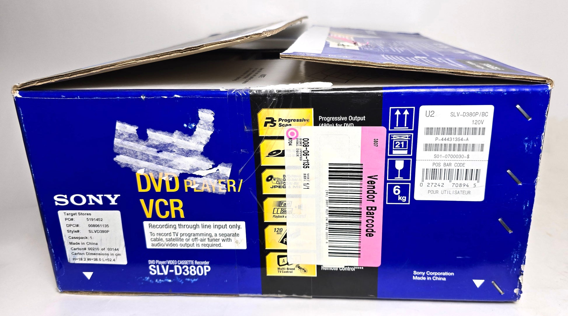 Sony SLV-D380P VCR/DVD Player Combo - New Open Box - End