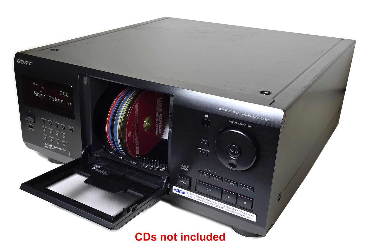 Sony CDP-CX255 MegaStorage 200 CD Changer - Front Door Open