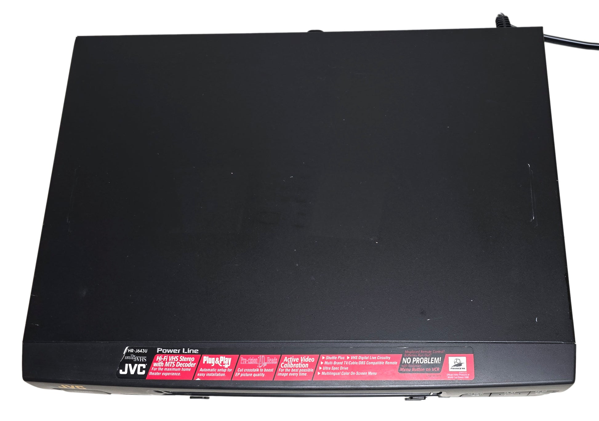 JVC HR-J642U VCR, 4-Head Hi-Fi Stereo - Top