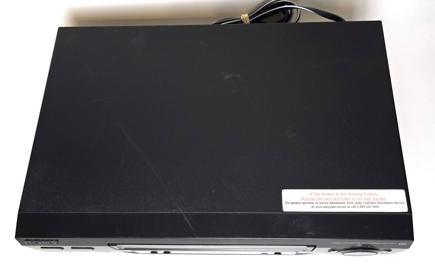 Sony SLV-N51 VCR, 4-Head Hi-Fi Stereo - Top