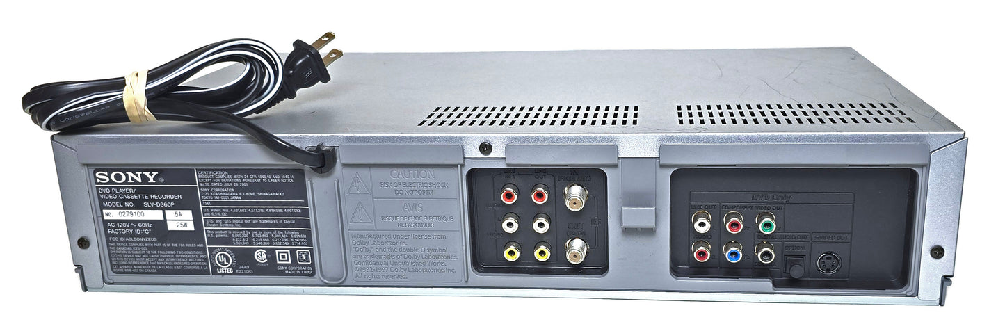 Sony SLV-D360P VCR/DVD Player Combo - Rear