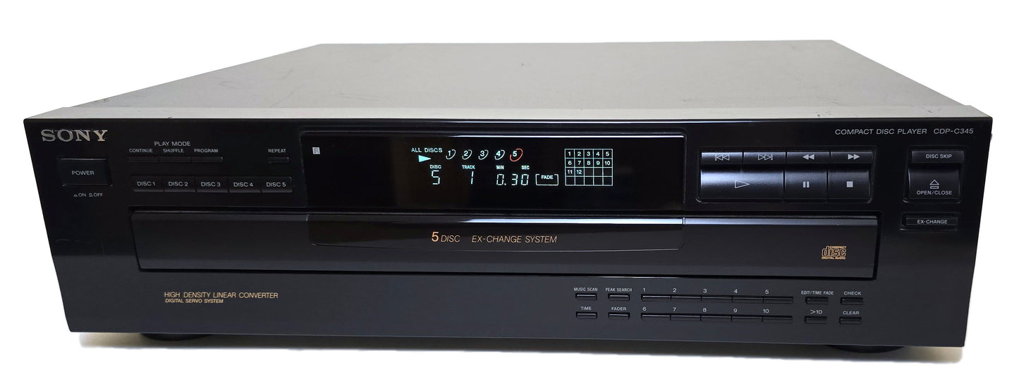 Sony CDP-C345 5-Disc Carousel CD Changer - Front