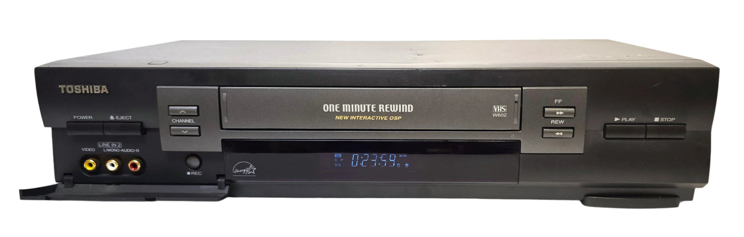 Toshiba W-602 VCR, 4-Head Hi-Fi Stereo - Front