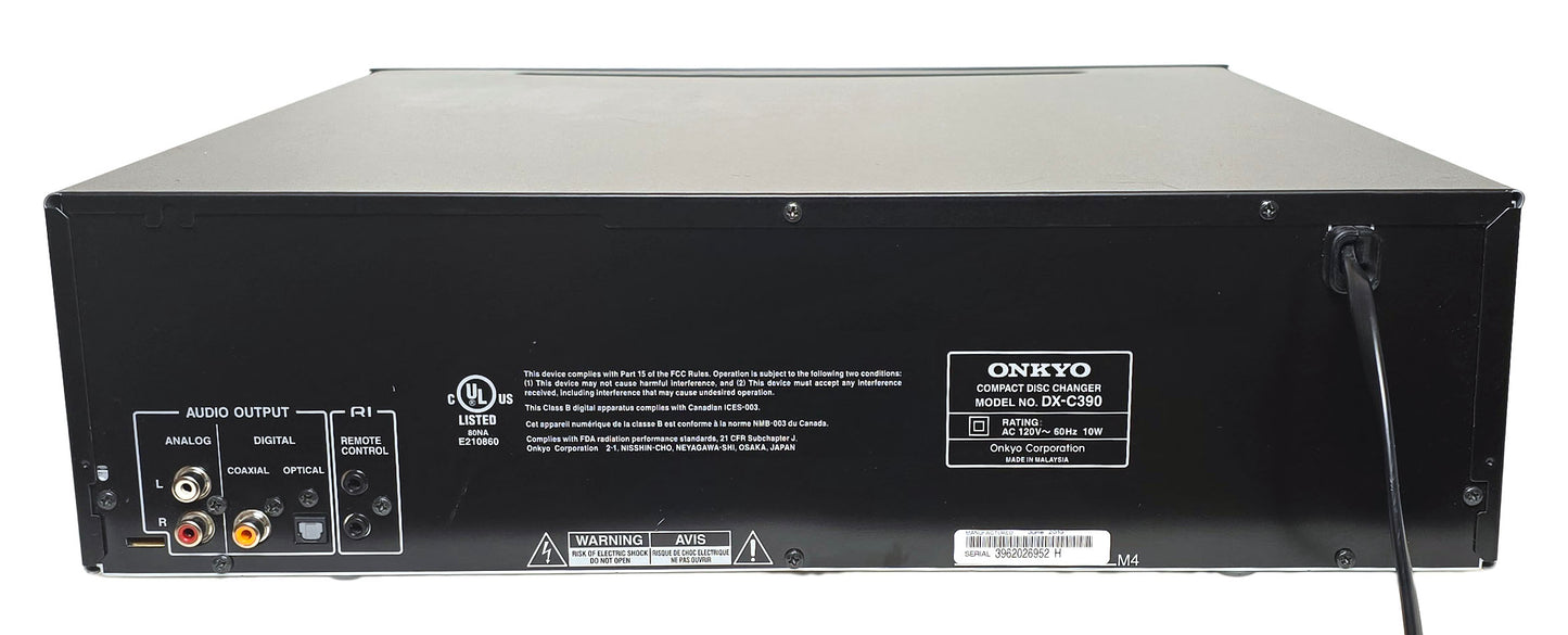 Onkyo DX-C390 6-Disc Carousel CD Changer - Rear