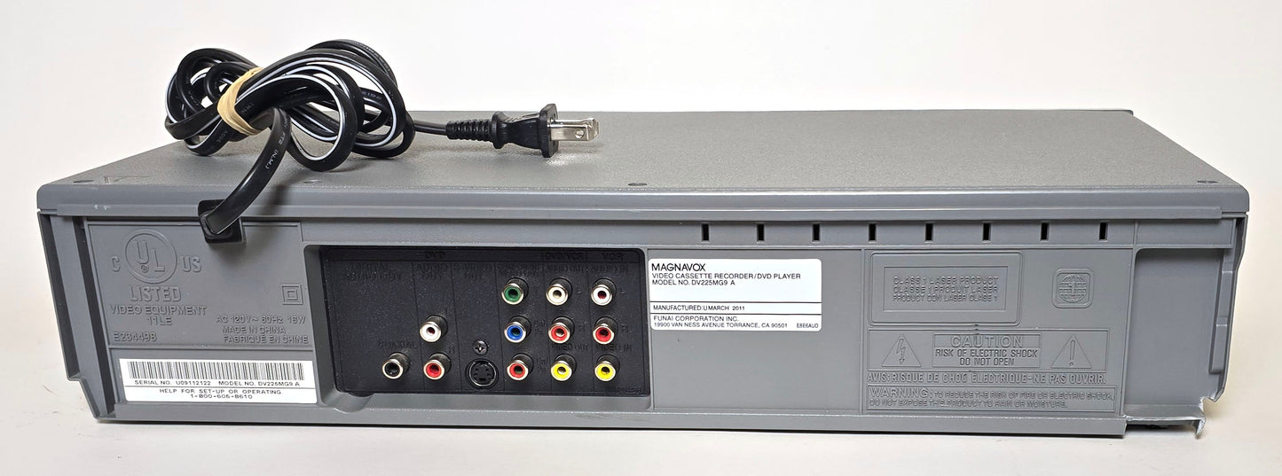 Magnavox DV225MG9 VCR/DVD Player Combo - Rear