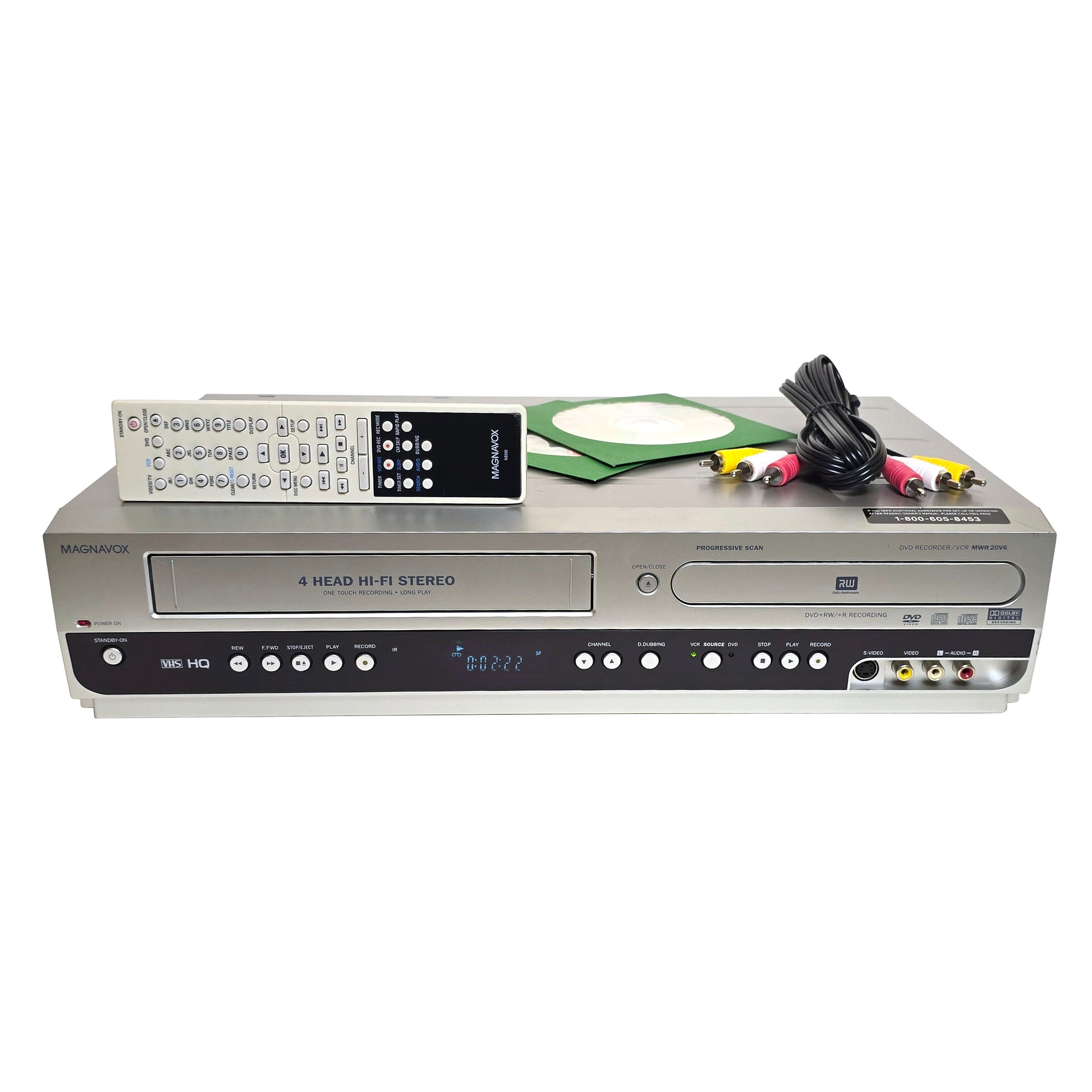 Magnavox MWR20V6 VHS VCR/DVD Recorder Combo