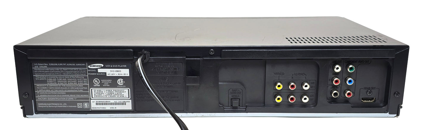 Samsung DVD-V9800 VCR/DVD Player Combo with HDMI- Rear