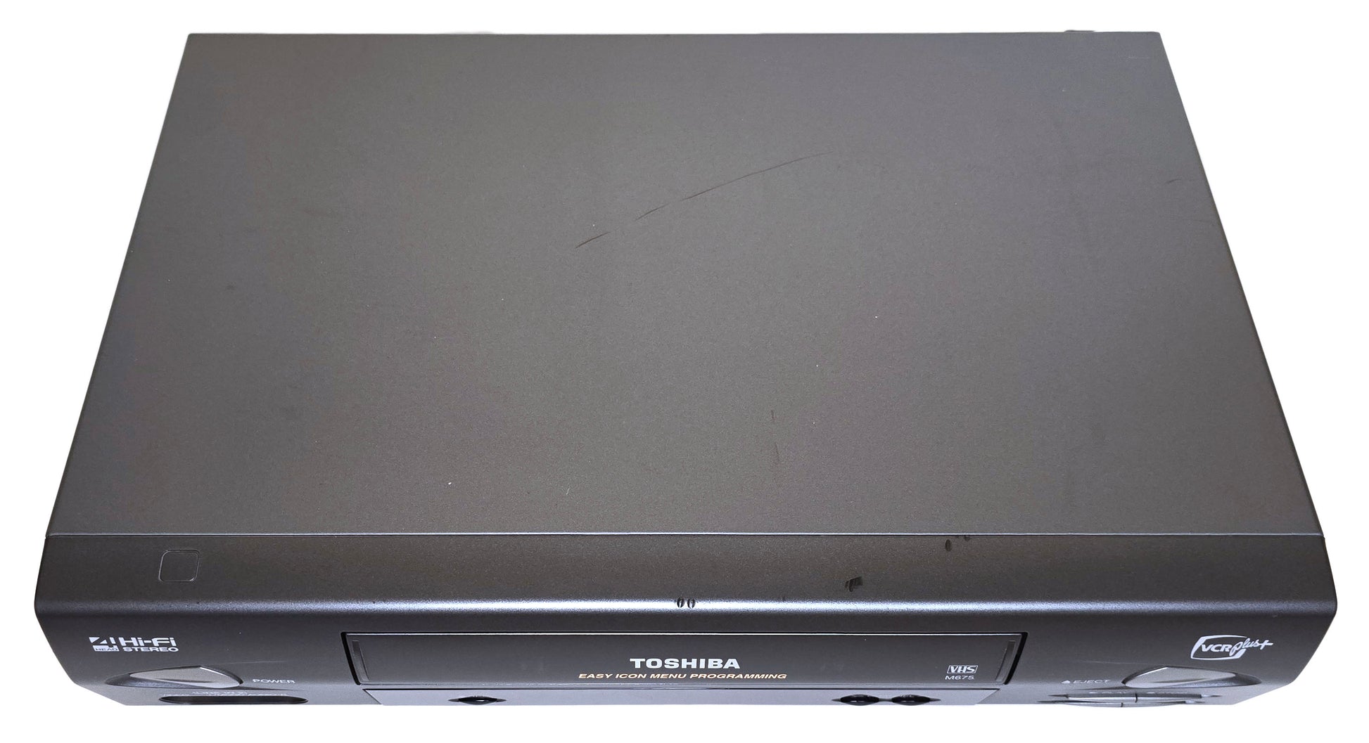Toshiba M-675 VCR, 4-Head Hi-Fi Stereo - Top