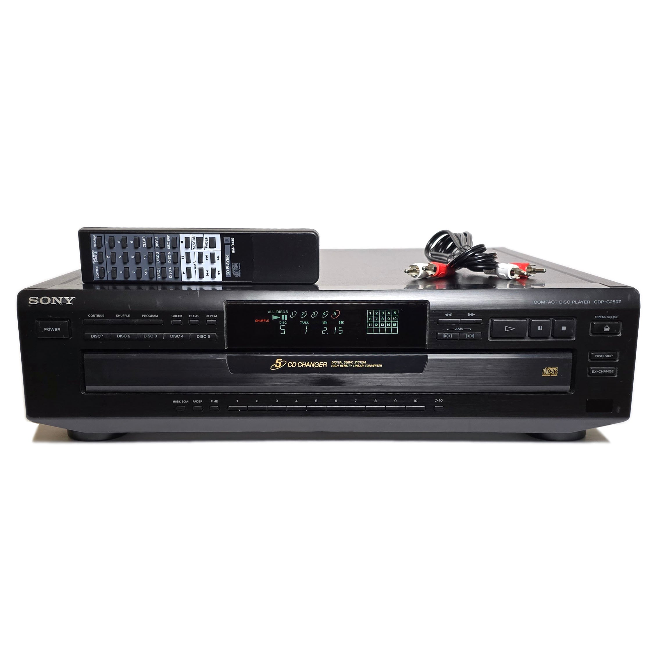 Sony CDP-C250Z 5-Disc Carousel CD Changer Player – VCR-DVD.com