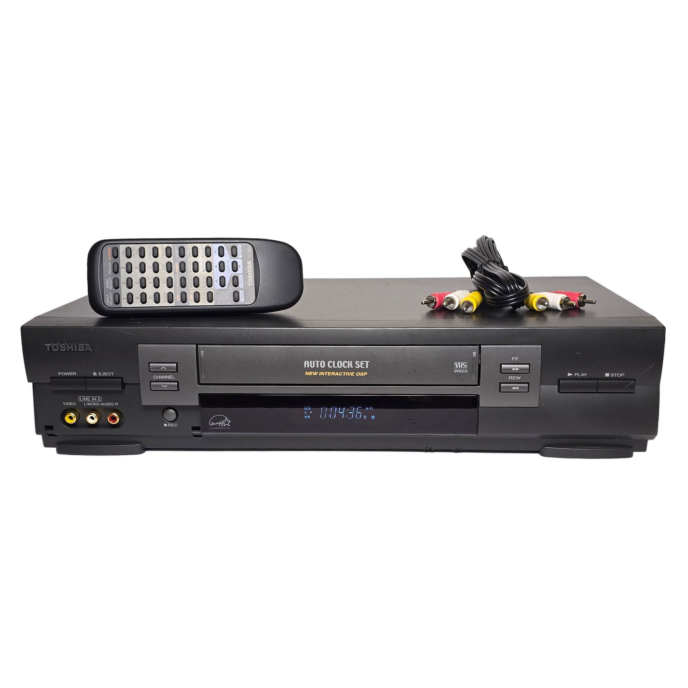 Toshiba W-603 VCR, 4-Head Hi-Fi Stereo VHS Player Recorder – VCR