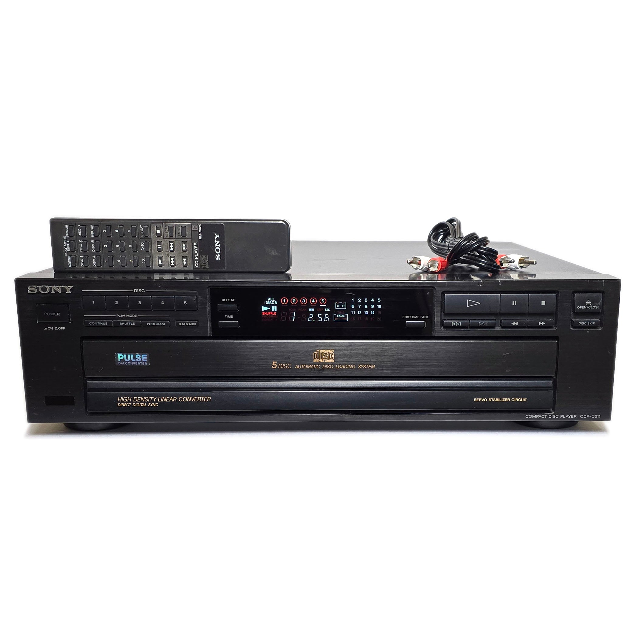 Sony CDP-C211 5-Disc Carousel CD Changer Player – VCR-DVD.com