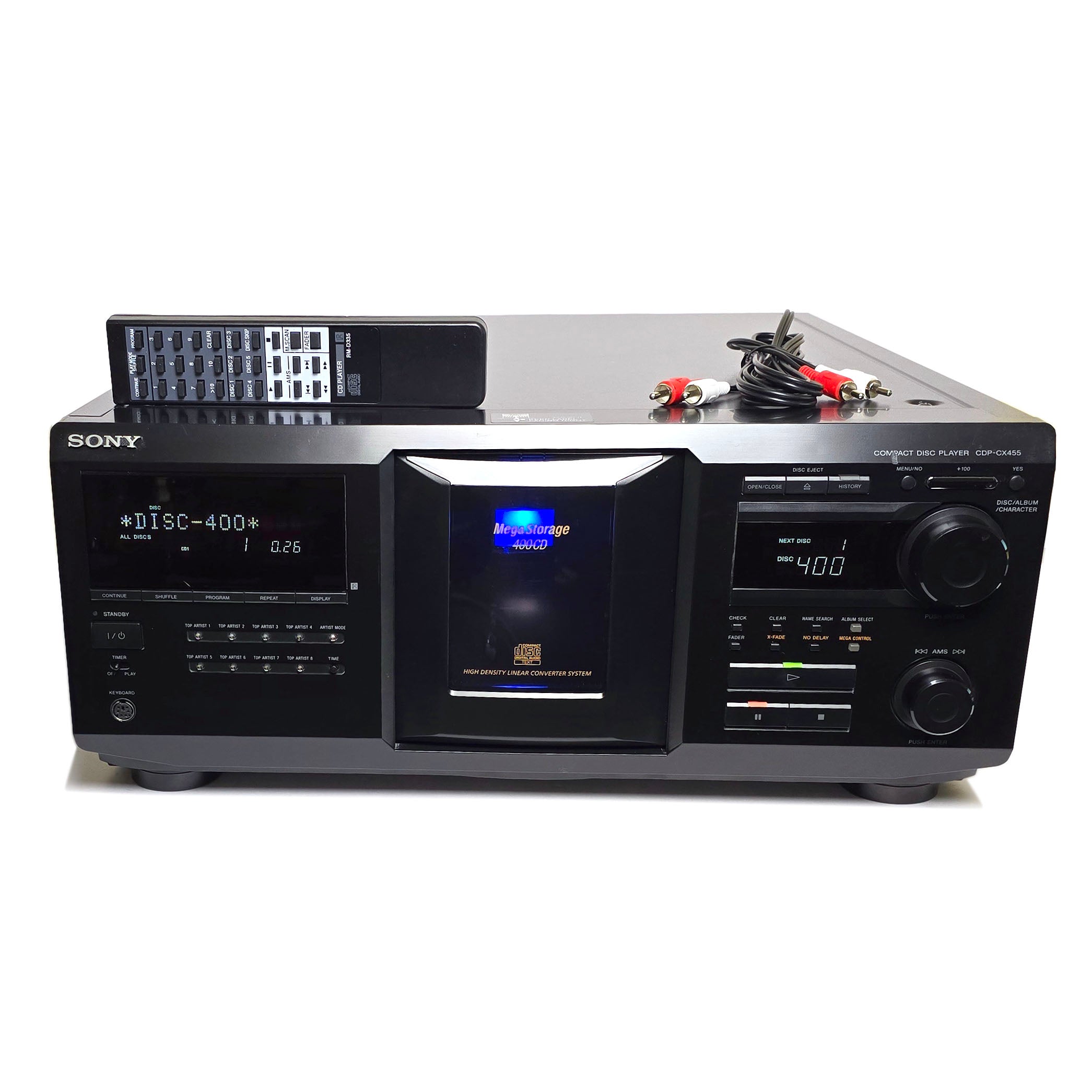 Sony CDP-CX455 MegaStorage 400 CD Changer Player – VCR-DVD.com
