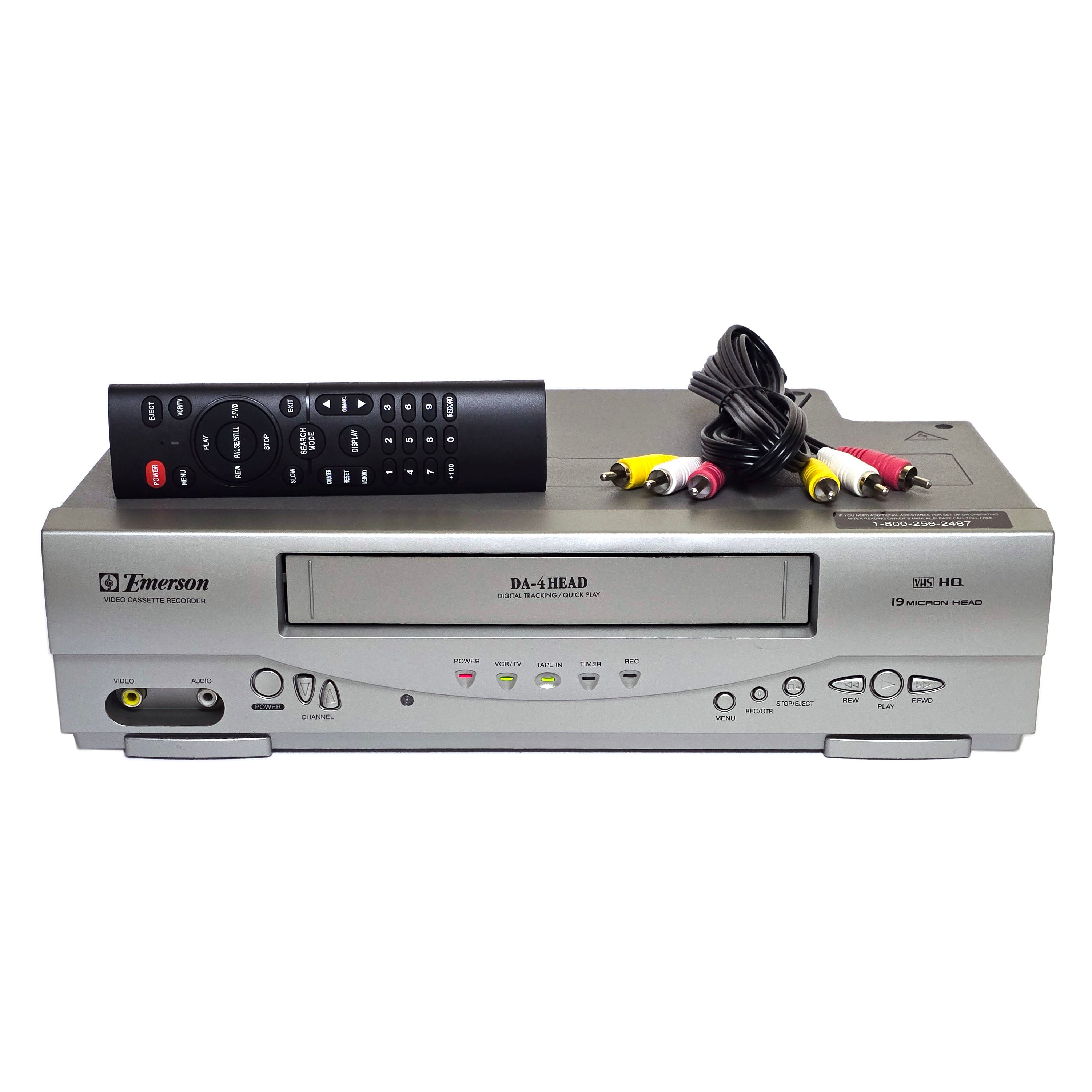 Emerson EWV404 VCR, 4-Head VHS Player Recorder - Refurbished – VCR