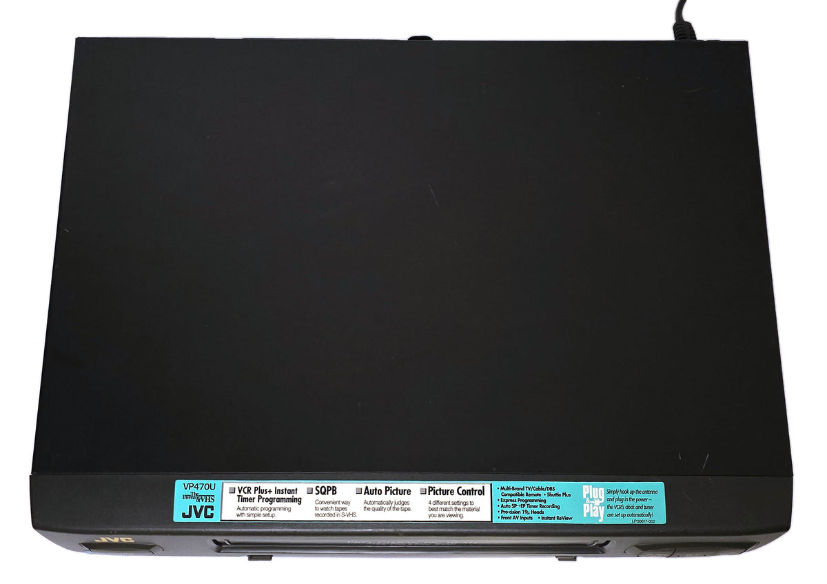 JVC HR-VP470U VCR, 4-Head, Mono - Top