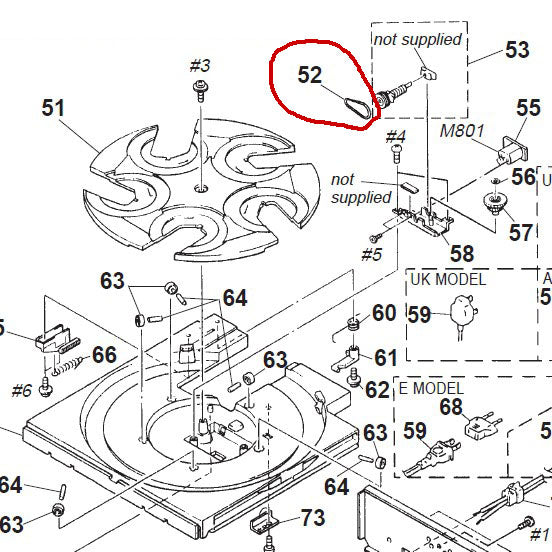 Replacement Carousel Belt for Sony 5-Disc CD Changers 1991-1999 - Carousel Belt Diagram