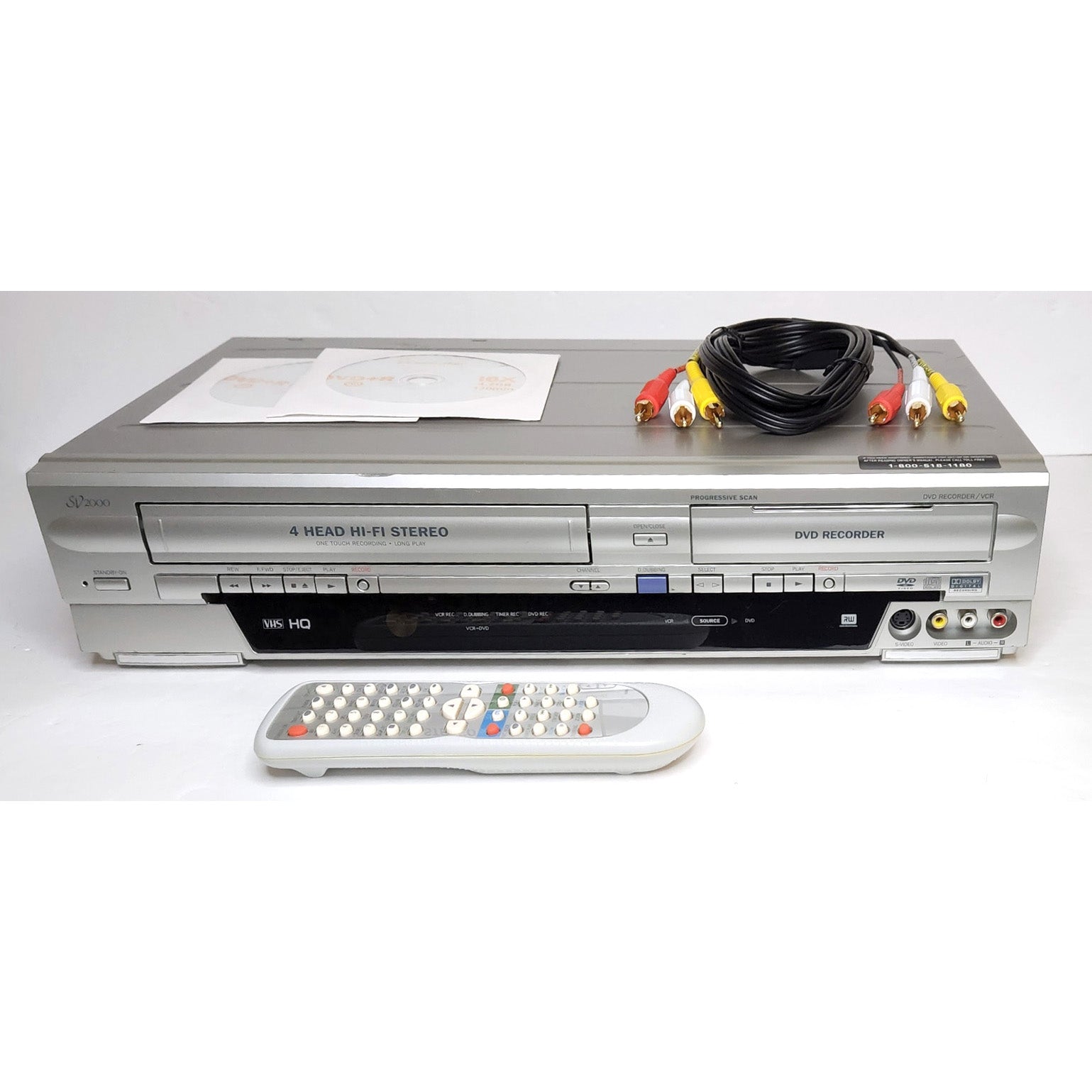 FUNAI SV2000 WV806 DVD Recorder & Player VCR outlets Combo - NO Remote - TESTED, WORKS