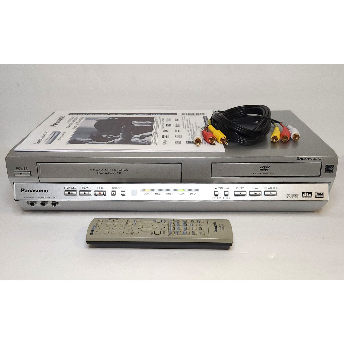 Panasonic PV-D4735S 4-Head Hi-Fi Stereo VCR/VHS/DVD Combo Player: TESTED hotsell / WORKS