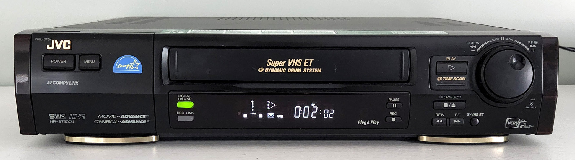 JVC HR-S7500U VCR, 4-Head Hi-Fi Stereo, Super VHS - Front