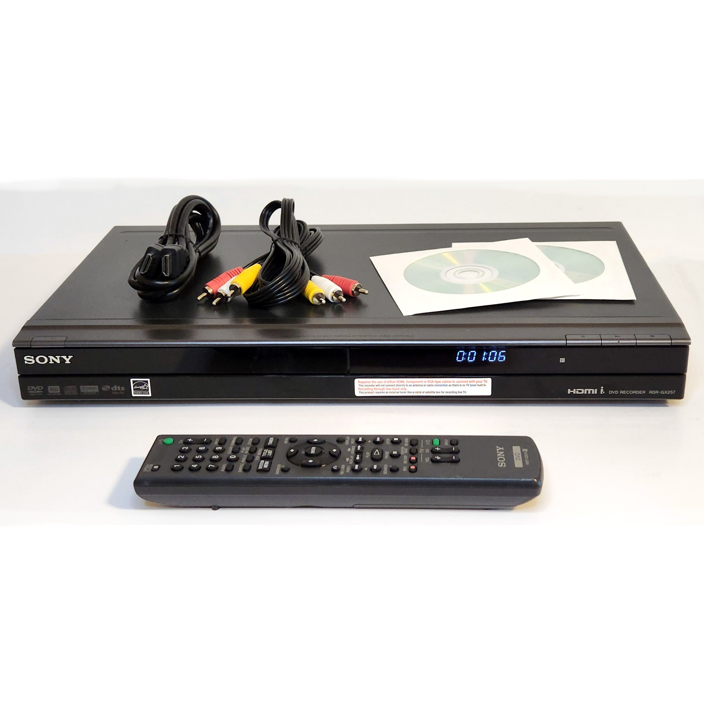 Sony RDR GX257 DVD Recorder With HDMI VCR DVD Sony RDR GX257 DVD Recorder With HDMI VCR DVD