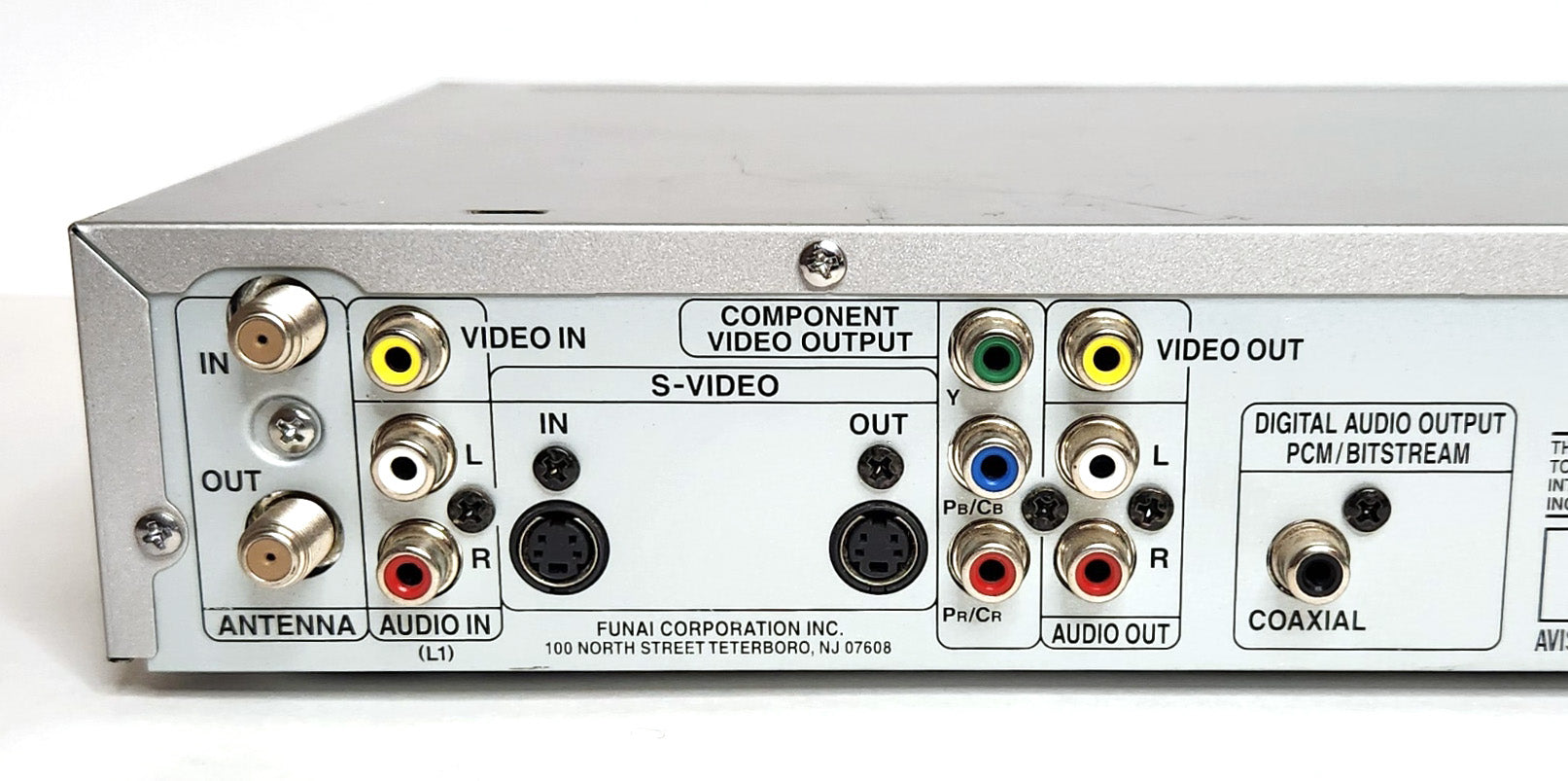 Sylvania DVR95DF DVD Recorder - Connections