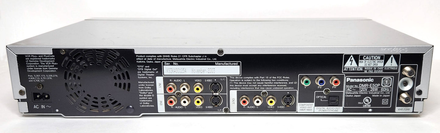 Panasonic DMR-E50 DVD Recorder - Rear