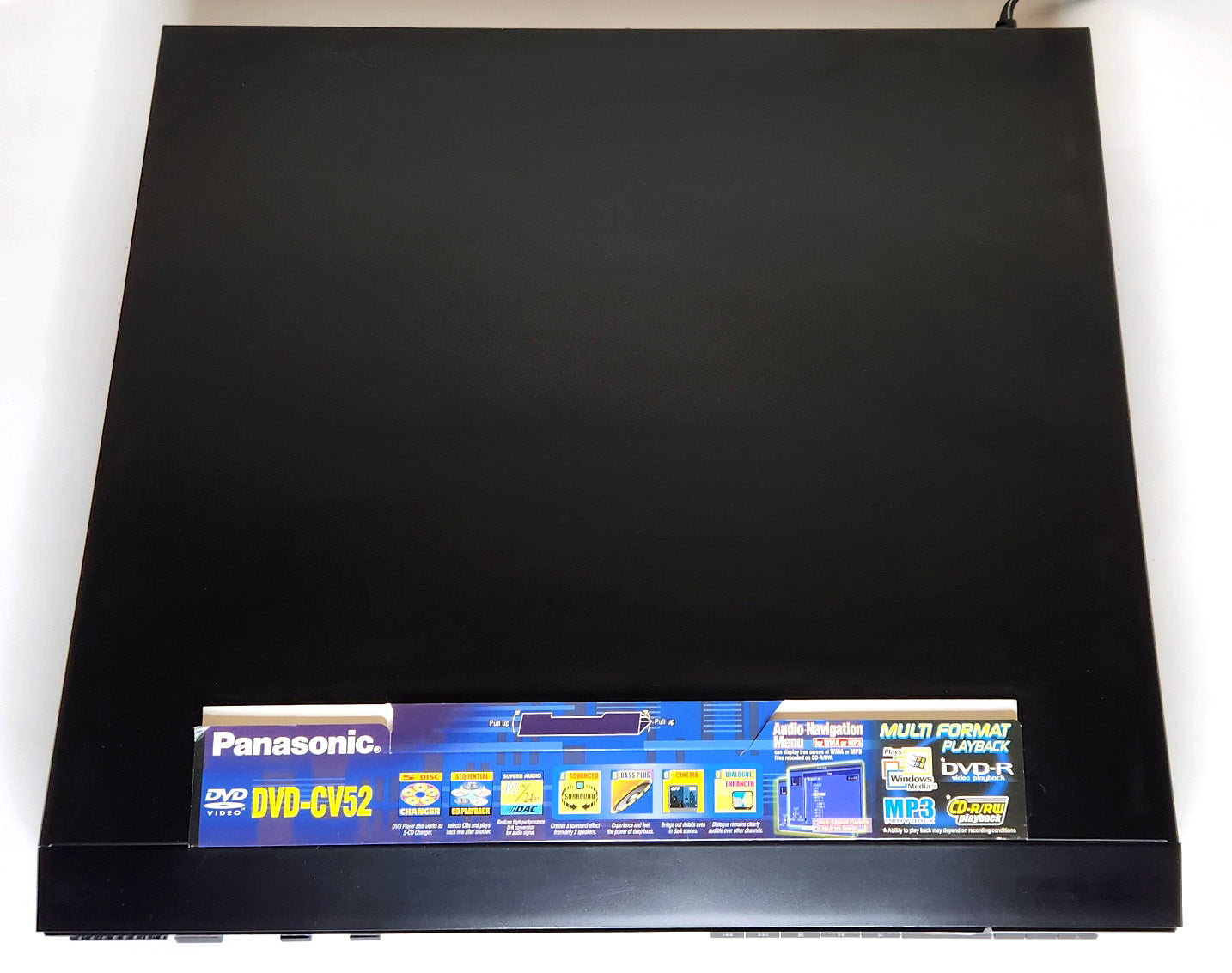 Panasonic DVD-CV52 DVD/CD Player, 5 Disc Carousel Changer - Top