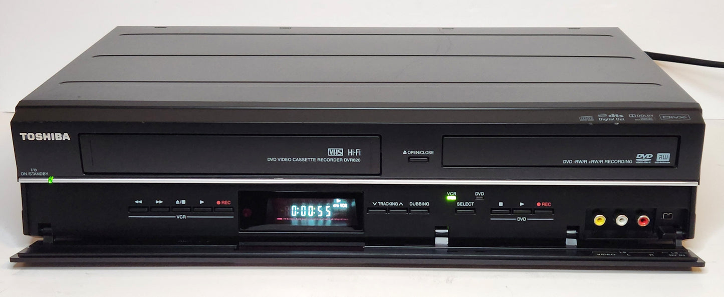 Toshiba DVR620KU VCR/DVD Recorder Combo with HDMI - Front, Door Open