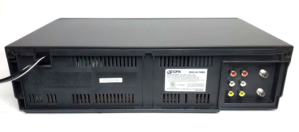 GPX TVR950 VCR, 4-Head Hi-Fi Stereo - Rear